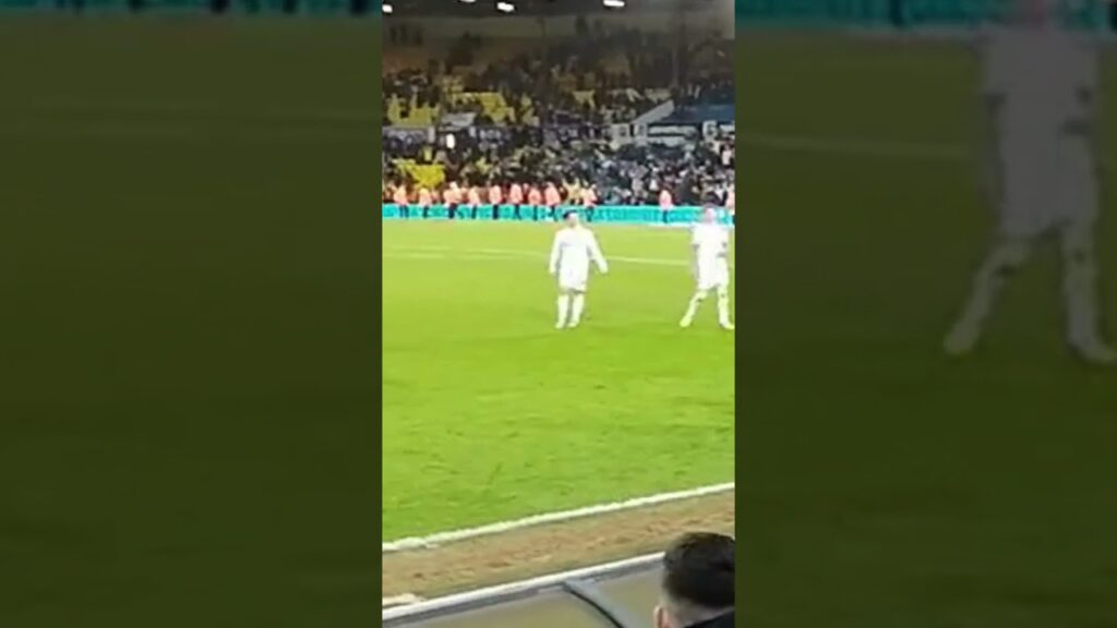 Leeds United Ethan Ampadu trying to get the Rodon chant going at Elland Road.#leedsunited #football