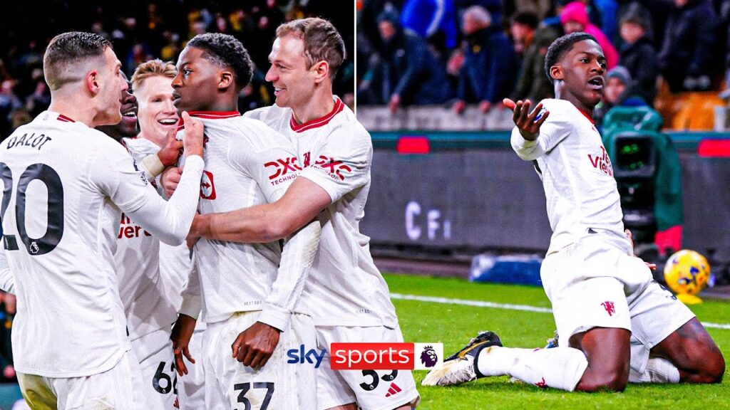 ALL angles of Kobbie Mainoo's goal against Wolves 🤩