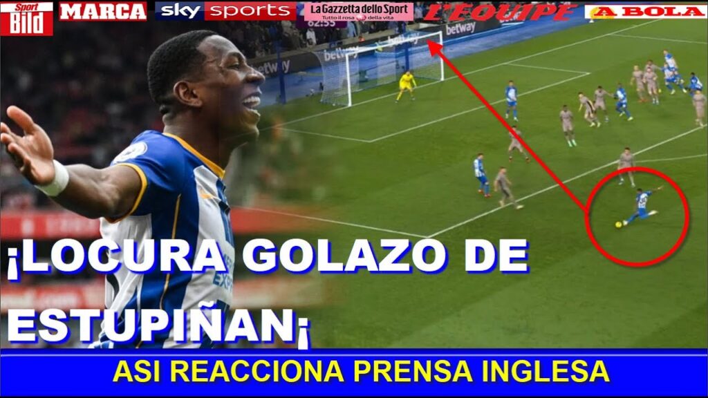 ASI REACCIONA PRENSA INGLESA a GOL DE PERVIS ESTUPIÑAN BRIGHTON vs TOTTENHAM PREMIER LEAGUE