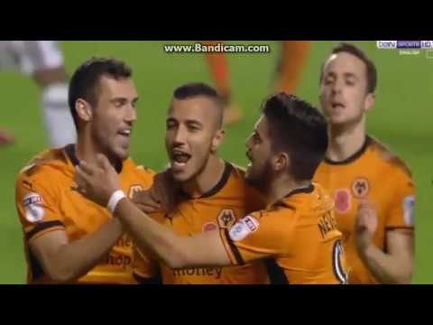 Romain Saïss Goal! Wolves Vs Fulham 1:0! 04/11/2017