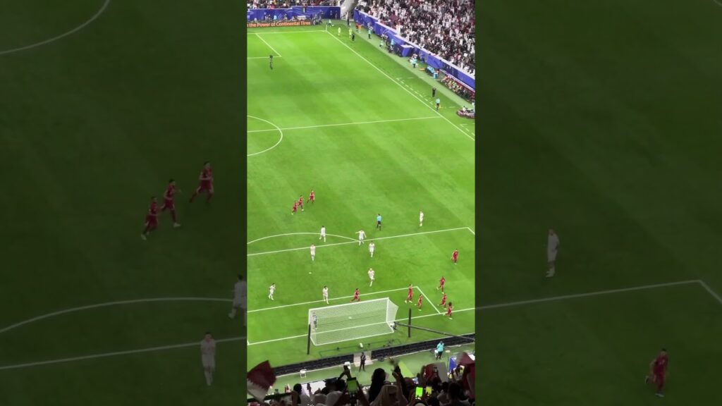 Qatar takes the lead against Palestine 2-1 with a penalty kick converted by Akram Afif.