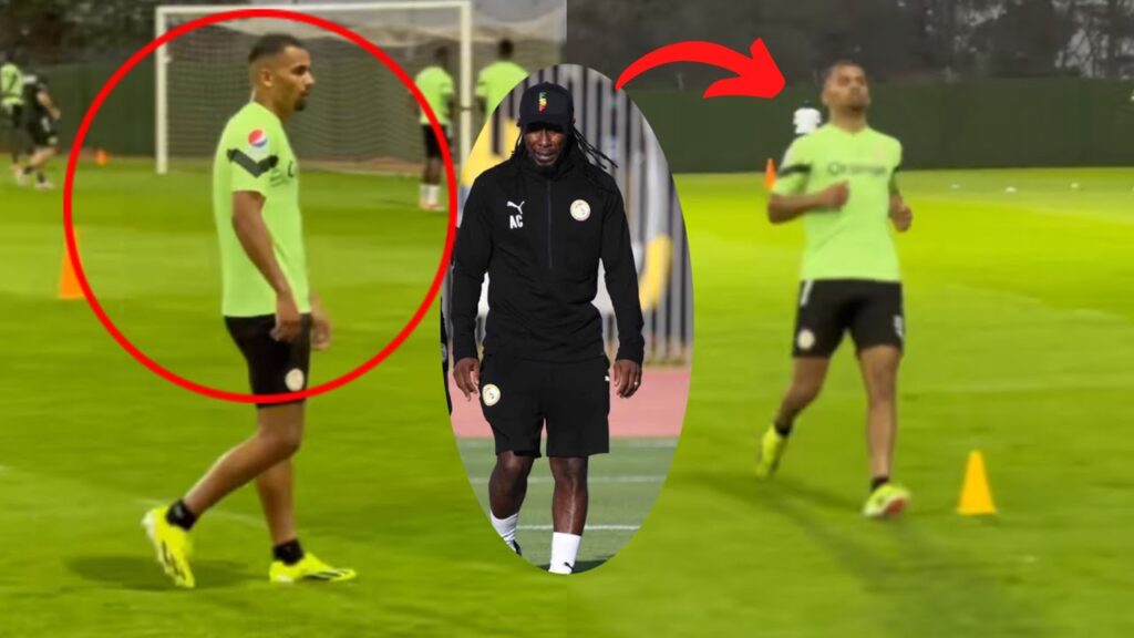 Admirez Iliman Ndiaye qui fait des cours intenses devant Aliou Cissé avant Sénégal vs Cameroun