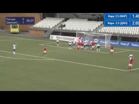 Ilhas Faroe Sub21 0-2 Dinamarca Sub21 - Golo Rasmus Nissen Kristensen