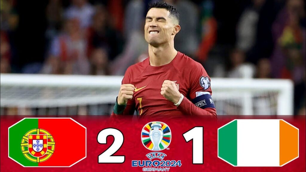 Portugal vs Irlandia 2-1 • Ronaldo Brace Euro 2024 Qualifiers Highlights • Portugal Tadi Malam