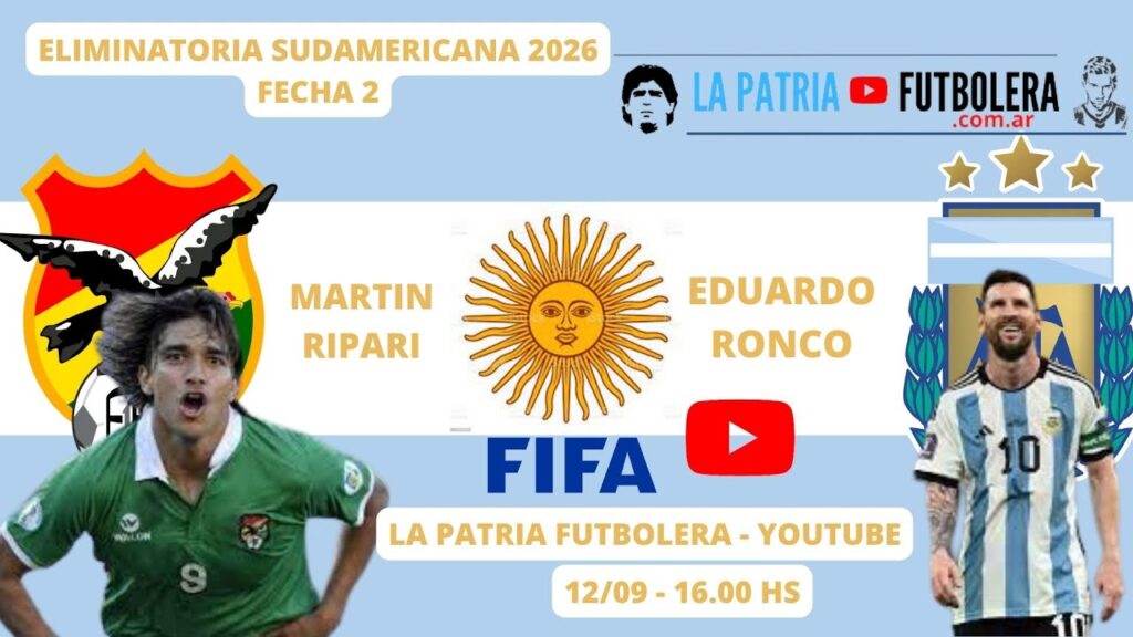 BOLIVIA - ARGENTINA, en vivo (Relata Martin Ripari, comenta Eduardo Ronco)