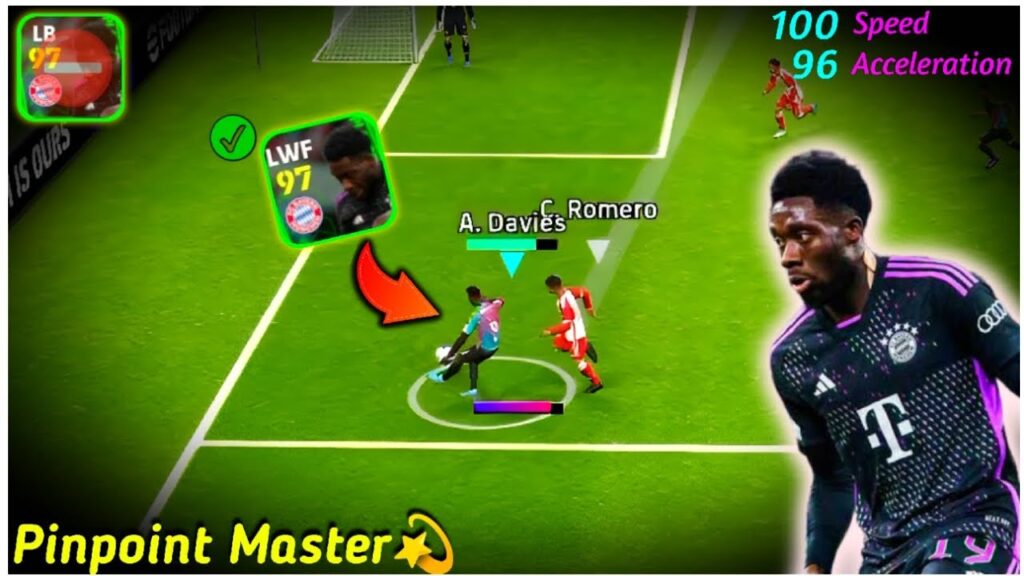 Efootball 24 POTW A. DAVIES [Review]🔥 + 100 Speed⚡☠️ Best LB eFootball 2024 Mobile👌