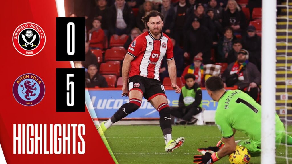 Sheffield United 0-5 Aston Villa Premier League highlights