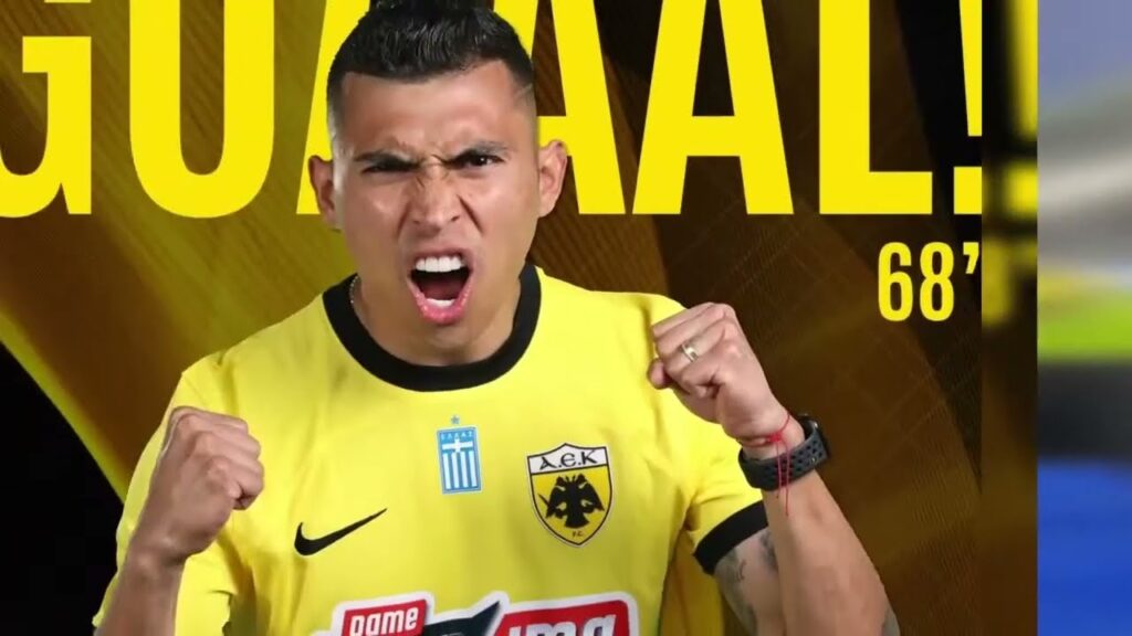 ORBELIN PINEDA MARCA CON EL AEK ATENAS