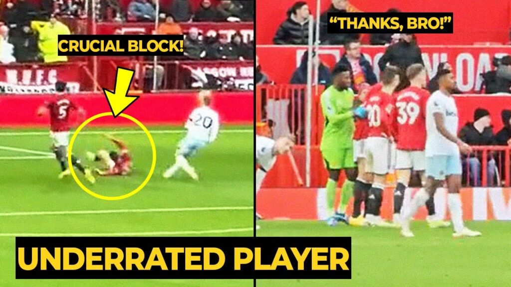Andre Onana reaction after Dalot made CRUCIAL BLOCK vs West Ham | Manchester United News