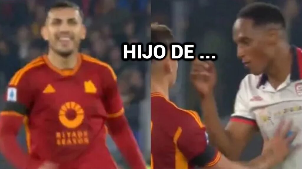 Esto le dijo Yerry Mina a  Leandro Paredes 🥵 Con polémico gesto incluido Roma vs Cagliari