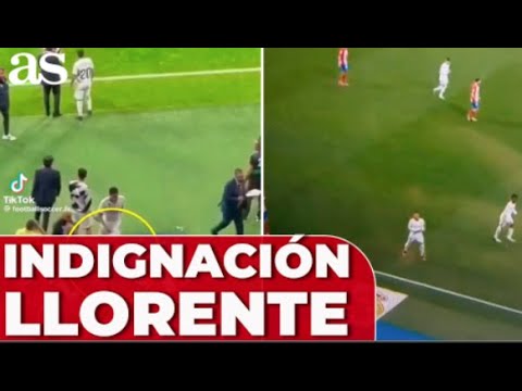 MARCOS LLORENTE PISA el ESCUDO del REAL MADRID EN EL DERBI CON EL ATLÉTICO