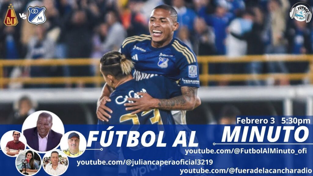 #fdlcr #EnVivo 5:30 p.m Club Deportes Tolima SA vs Millonarios FC