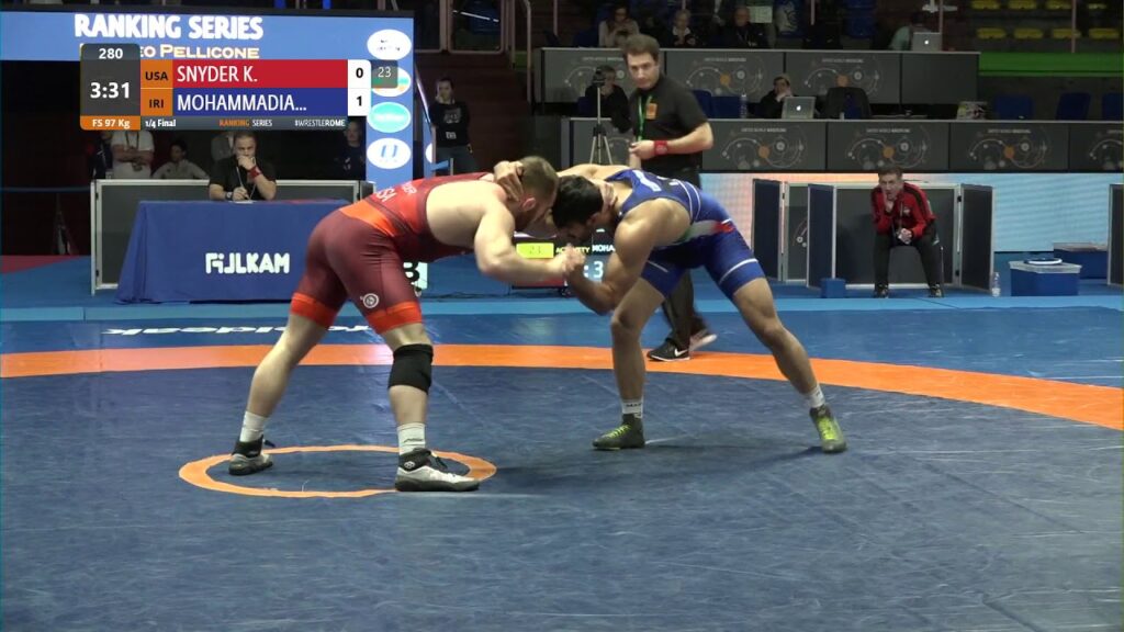1/4 FS - 97 kg: K. SNYDER (USA) v. M. MOHAMMADIAN (IRI)