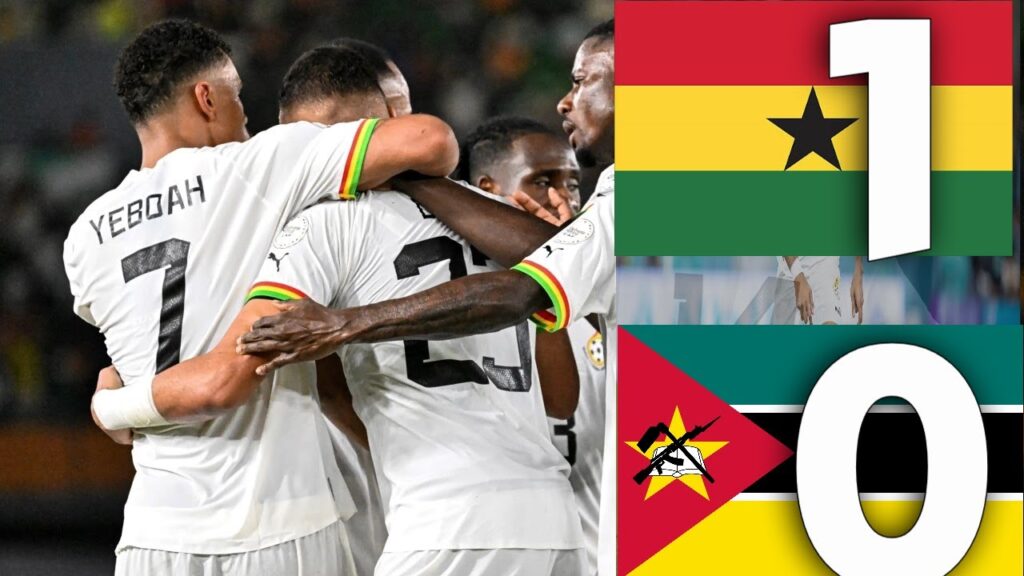 Ghana vs Mozambique match highlights. Ghana 1: 0 Mozambique. [Jordan Ayew penalty Goal]