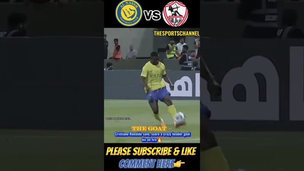 ⚽️The Goat🐐Cristiano Ronaldo Save an Amazing Header Goal👏 his on fire🔥☄️| #Shorts