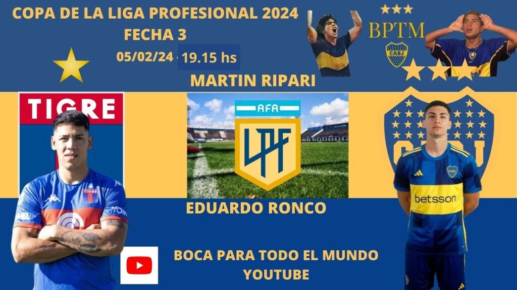 TIGRE - BOCA, en vivo (Relata Martin Ripari, comenta Eduardo Ronco)
