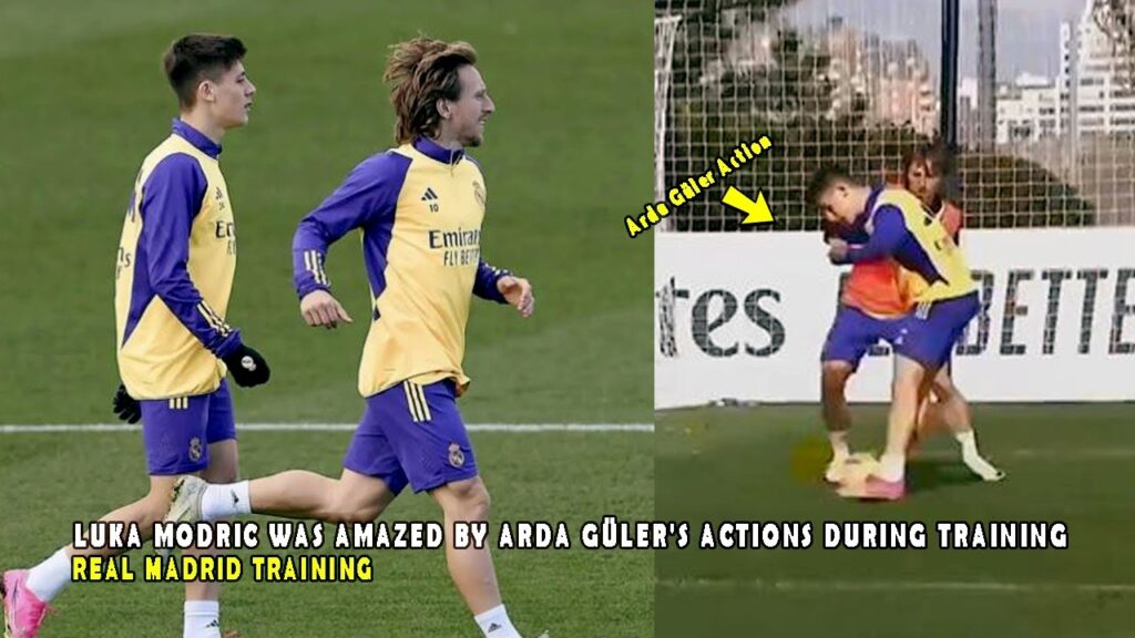 LUKA MODRIC REACTION TO ARDA GÜLER IN TODAY'S TRAINING SESSION - AMAZED
