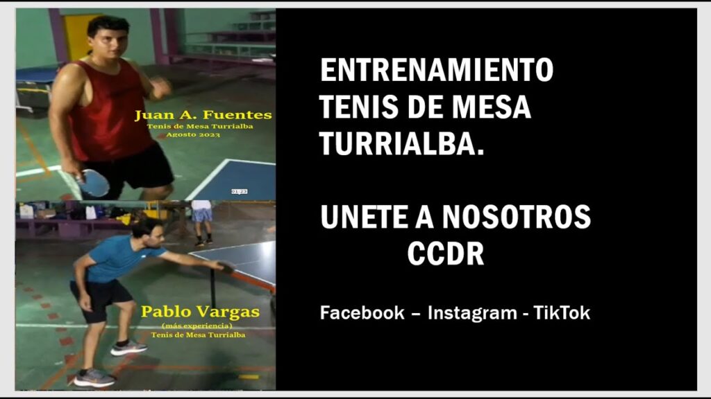 Tenis de Mesa Turrialba - Juan Fuentes vs Pablo Vargas - Entrenamiento.