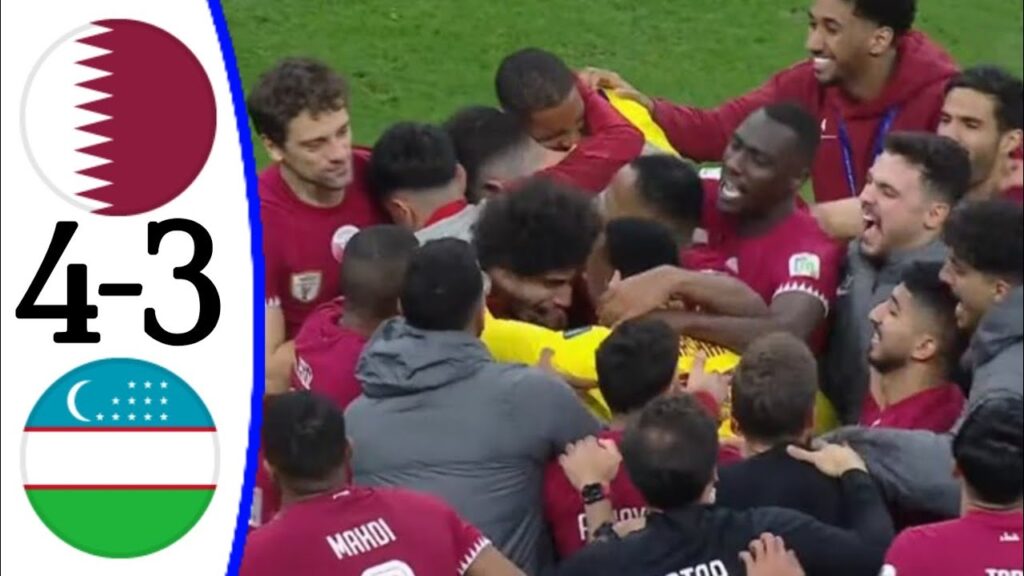 Qatar vs Uzbekistan (4-3) Meshaal Barsham penalty saves | All Goals and Extended Highlights