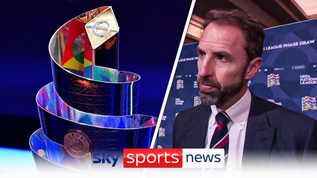Gareth Southgate reacts to England's Nations League draw