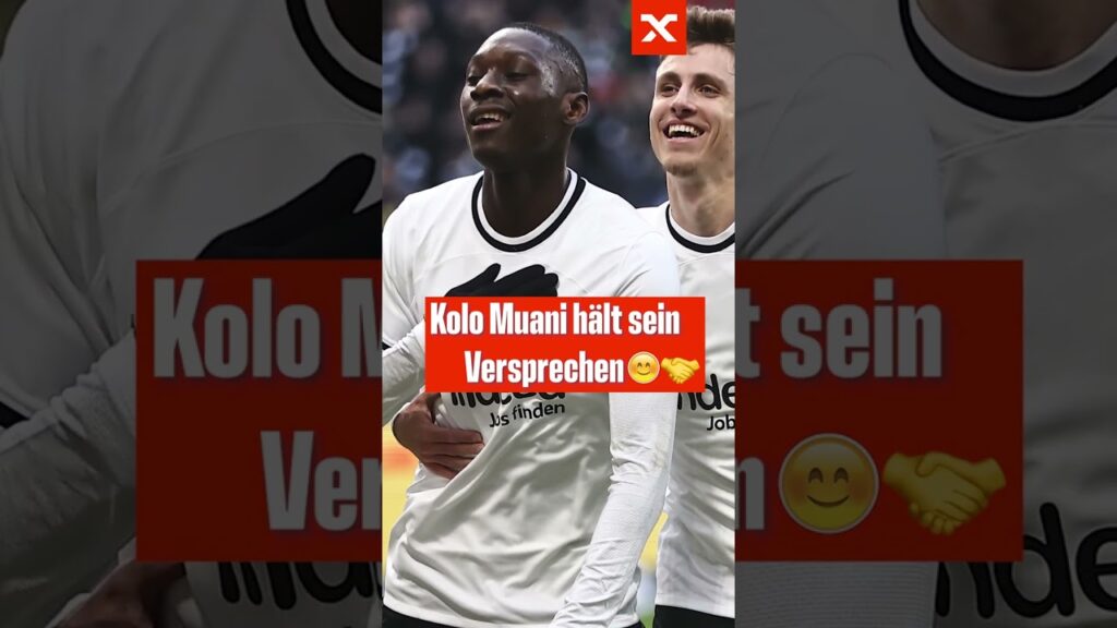 Kolo Muani hält sein Versprechen 😍🤝 #sge #shorts