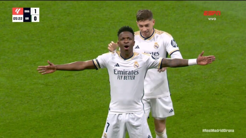 Vinícius Júnior Goal | Real Madrid vs Girona 1-0 Resumen y Goles | LaLiga 2023/24