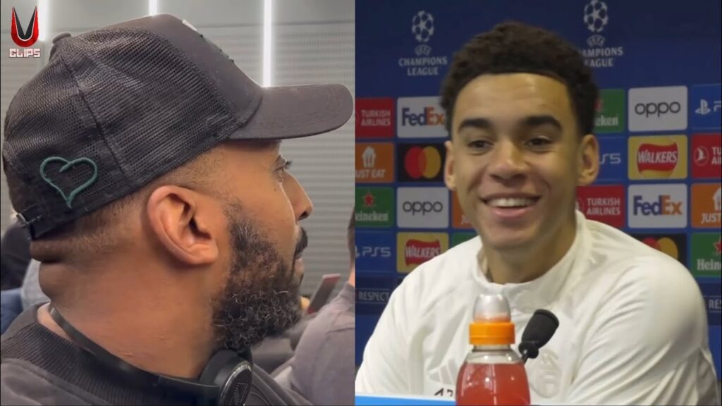 Flex asks Jamal Musiala about Kobbie Mainoo