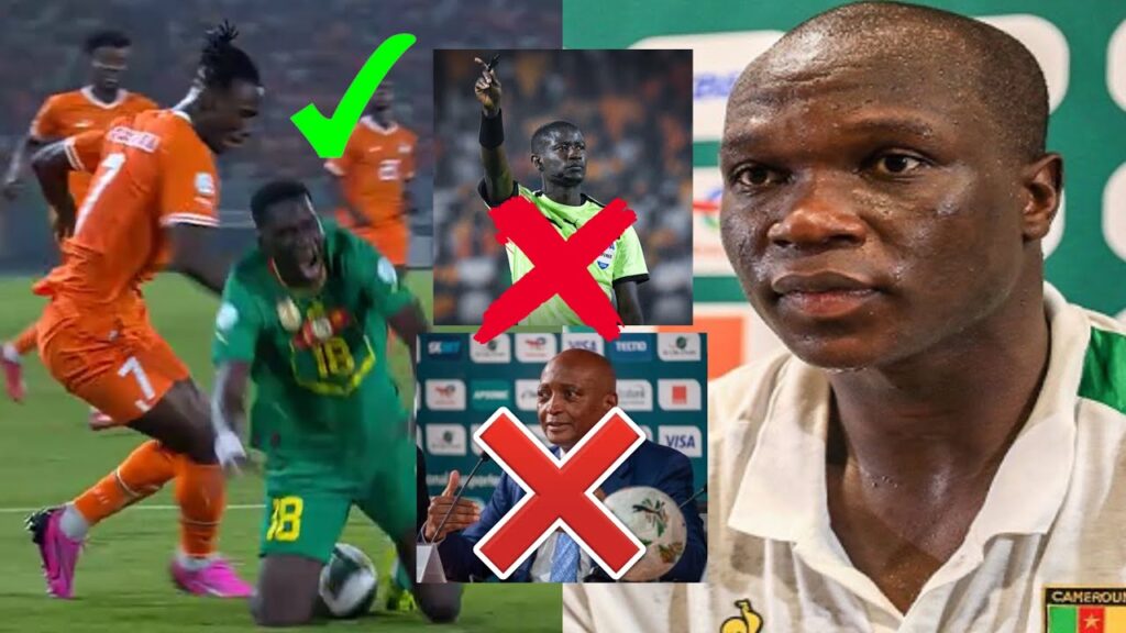 Incroyable regardez Vincent Aboubakar en colère contre la CAF et l’arbitre Sénégal Côte d’Ivoire