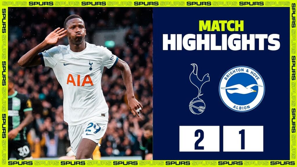 Pape Matar Sarr Goal | Tottenham vs Brighton 2-1 Extended Highlights | Premier League 2023/24
