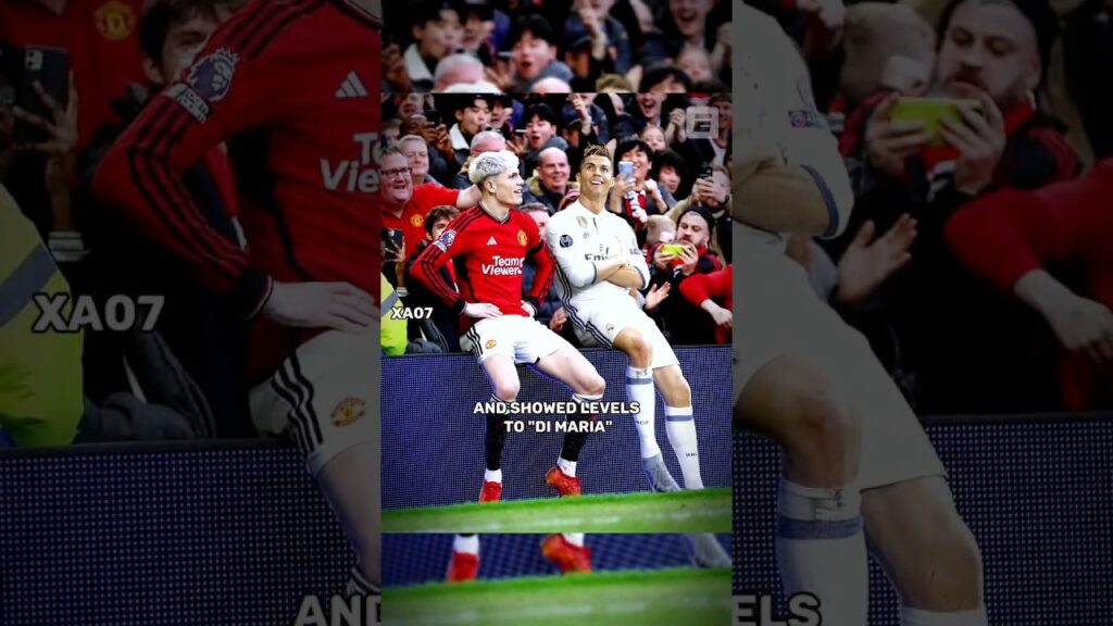 "Garnacho" Showed Levels To "Di Maria"🥶🤯 #shorts #ronaldo #messi #shortsvideo