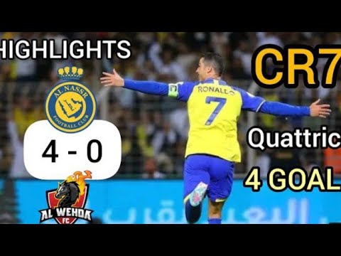 Al Nassr vs Al wehda || 4 - 0 Cristiano Ronaldo Quattrick All Goal Highlight HD #alnassr #ronaldo