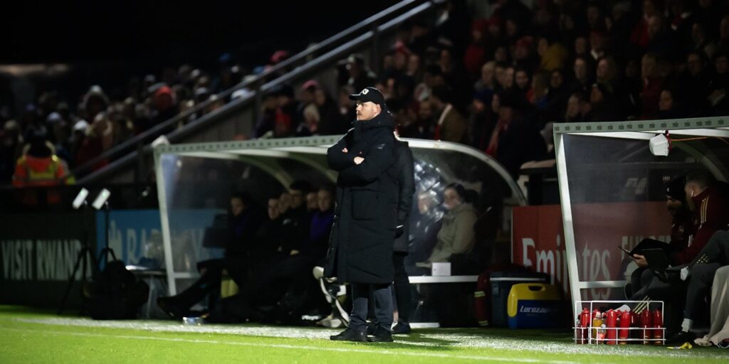 Jonas Eidevall reacts to 1-0 defeat to Manchester City