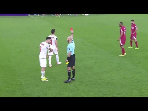 Shojae Khalilzadeh Red Card, Iran vs Qatar (2-3) All Goals and Extended Highlights