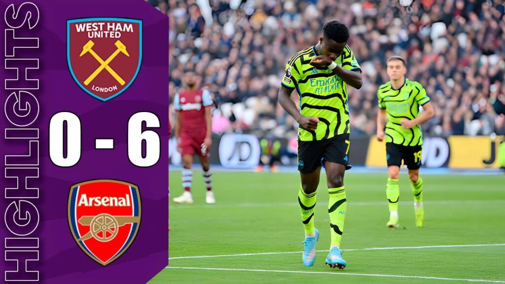 Bukayo Saka PENALTY GOAL | West Ham vs Arsenal 0-6 Extended Highlights | Premier League 2023/24