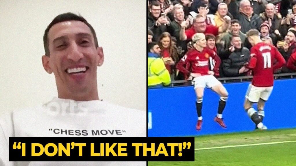 Di Maria reaction on Garnacho goal after copying Ronaldo celebration vs West Ham | Man United News