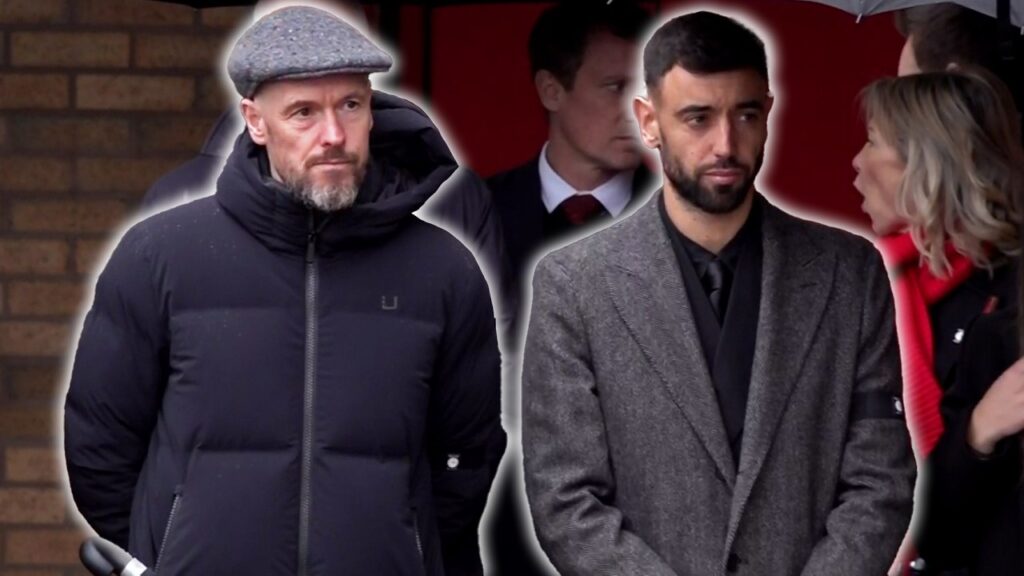 Erik ten Hag, Bruno Fernandes, Sir Alex, Sir Jim attend Munich air disaster memorial at Old Trafford