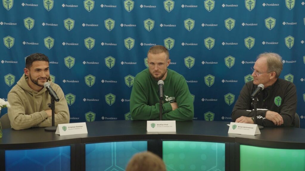 Press Conference: Brian Schmetzer, Stefan Frei, Cristian Roldan on intial reactions to new facility