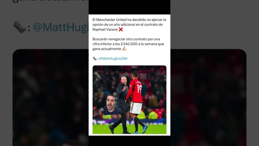 CASO RAPHAEL VARANE: No se le renovara ❌, sus lesiones y el plan que tiene el Manchester United 🔴