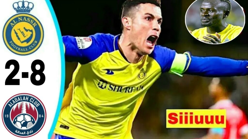 Ronaldo Remontada 5 goals 🚀🔥 Al Nassr vs Adalah 8-2 | Sadio Mane Goals | Highlights & All Goals 2024