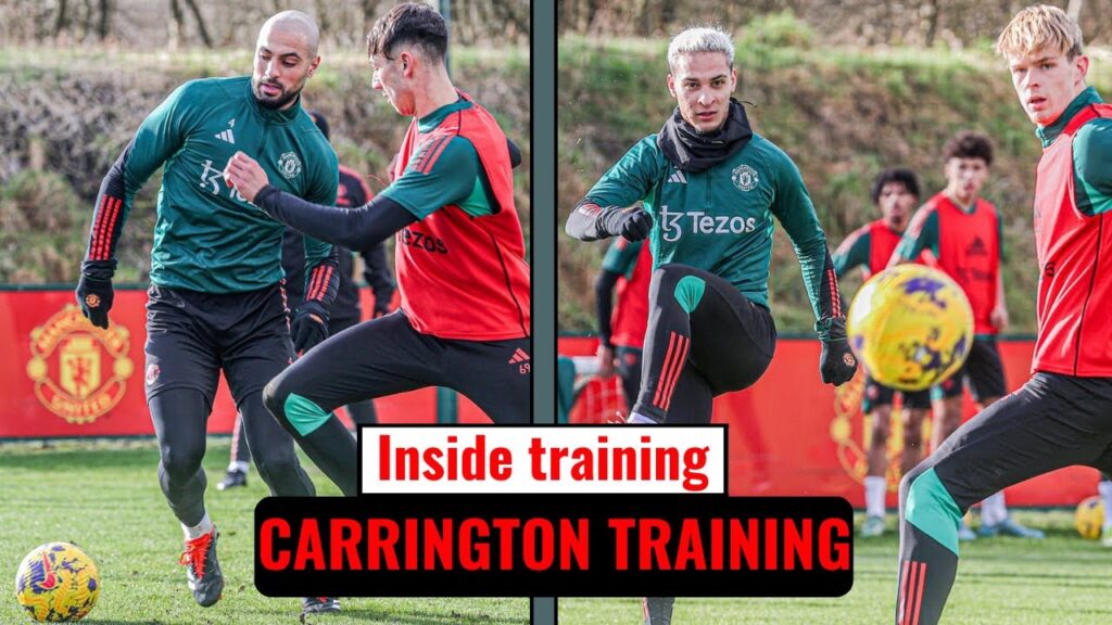 🚨Inside Carrington training today with Amrabat, Garnacho, Rashford, Hojlund, MC Timinay & Ten Hag 🚨Inside Carrington training today with Amrabat, Garnacho, Rashford, Hojlund, MC Timinay & Ten Hag