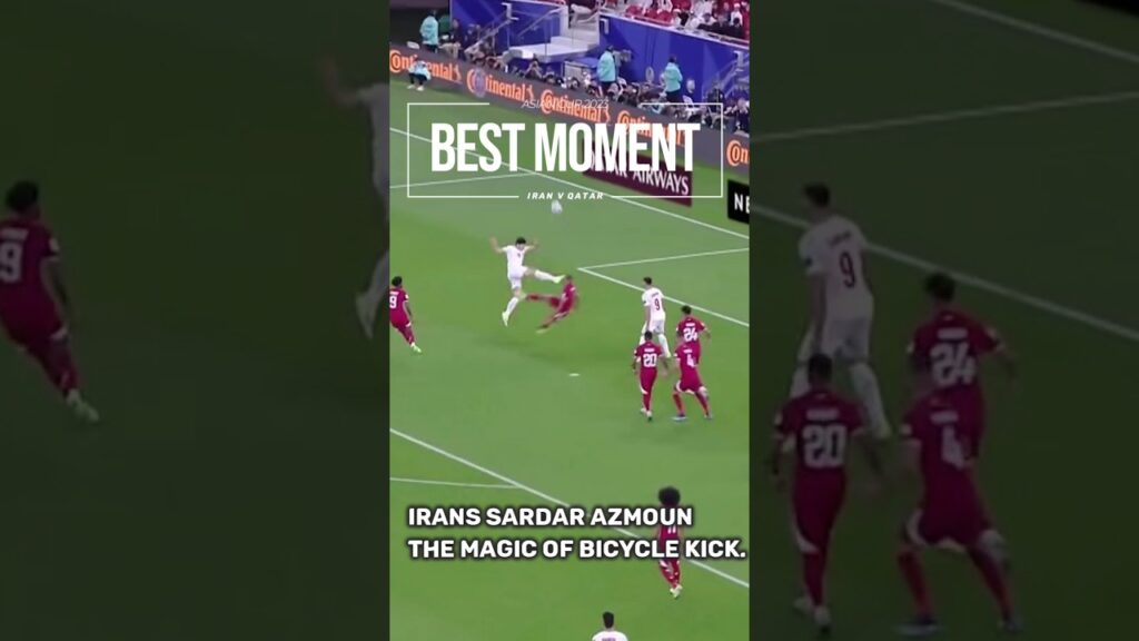 Iran's Sardar Azmoun The magic of bicycle kick #asiancup2023 #shorts #football