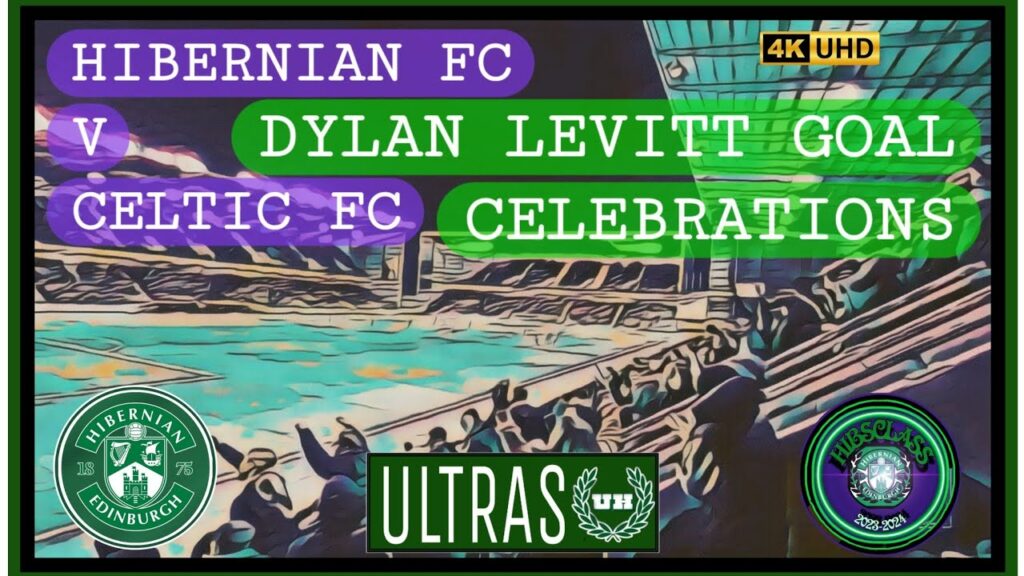 'SHOOT!.. DYLAN LEVITT!! GOAL CELEBRATIONS EAST STAND - HIBERNIAN FC V CELTIC FC