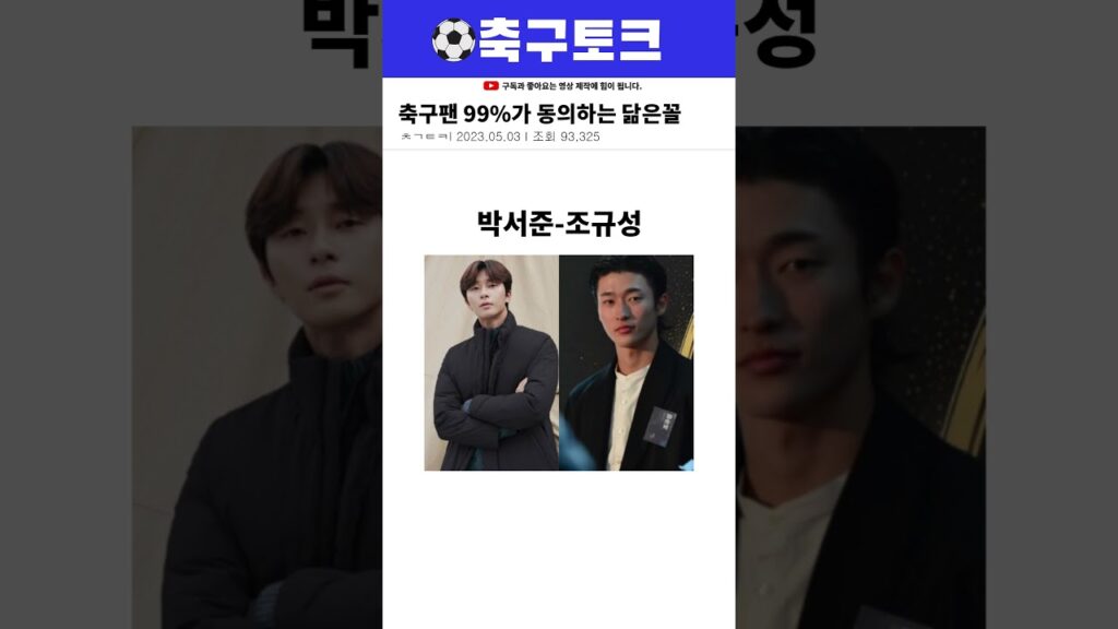 축구팬 99%가 동의하는 축구선수 연예인 닮은꼴