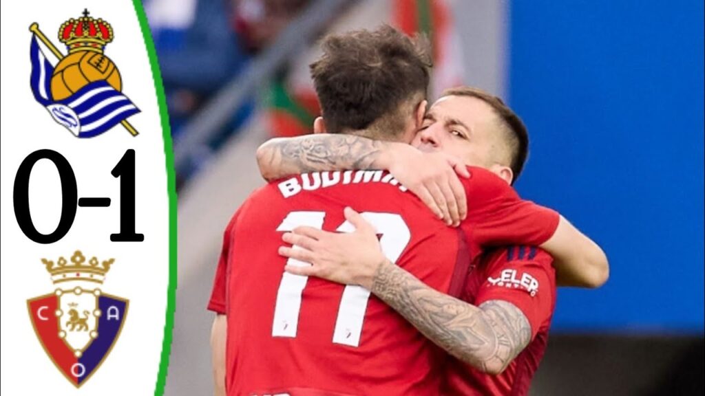 Real Sociedad vs Osasuna (0-1) Gol de Ante Budimir | Todos los goles y momentos destacados ampliados
