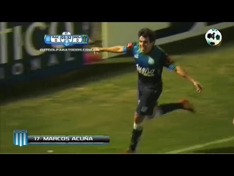 Gol Marcos Acuña - Racing Club 1 Vs San Martín (San Juan) 0 - Copa Argentina 2014