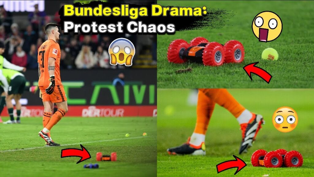 Pitch Invasion: Bundesliga Match Suspended as Remote Control Cars Take Over! (Koln vs Werder) 😱🔥