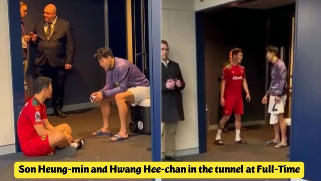 😍 Son Heung-min and Hwang Hee-chan in the tunnel at Full-Time after Tottenham vs Wolves | 손흥민 & 황희찬