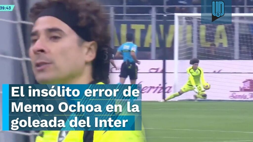 El insólito error de Memo Ochoa en la goleada del Inter sobre Salernitana