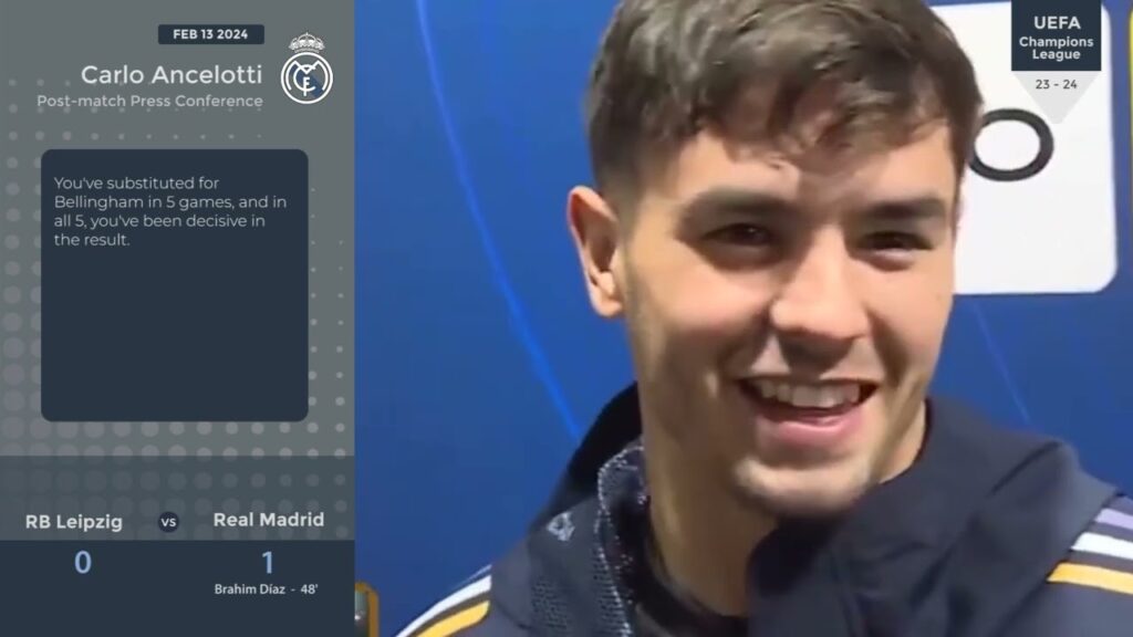 Brahim Diaz, Valverde, Lunin and Ancelotti - post match RB Leipzig 0 - 1 Real Madrid - English Dub