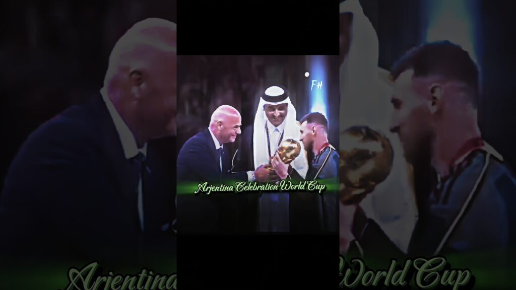 🍷Al- Haydos Copy Lionel Messi World Cup Celebration... 💞#messi #shortsfeed #qatar #asiacup2023